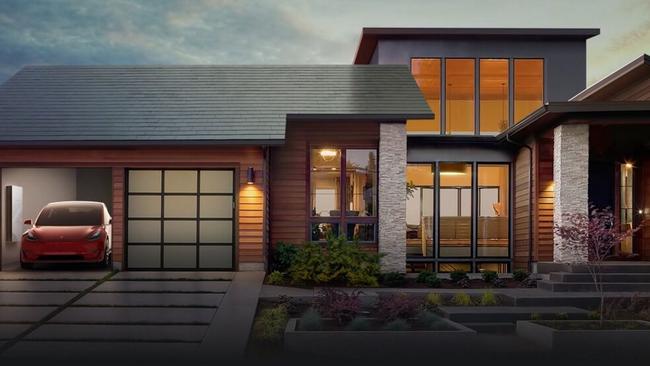 Tesla has unveiled solar roof tiles. Source: Tesla.