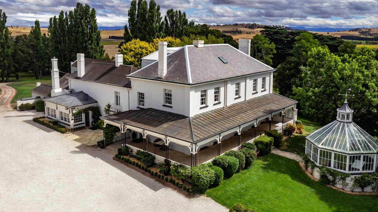 Located in Tasmania’s Midlands, Vaucluse is home to a historic 10-bedroom homestead set among 4448ha of cropping and grazing land. Picture: Contributed