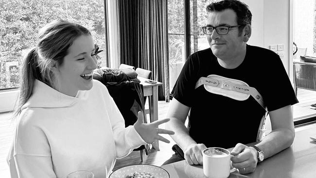 Daniel Andrews posted this picture with his daughter on social media. Picture: Supplied