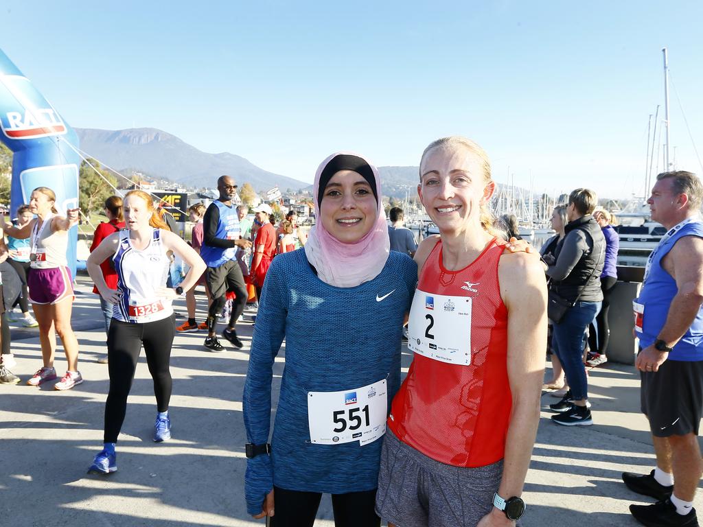 City to Casino Fun Run 2019. (L-R) Meriem Daoul, Mel Daniels. Picture: MATT THOMPSON