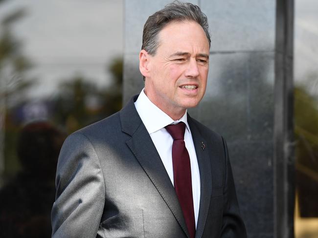 Health minister Greg Hunt welcomes NSW moves to ease restrictions. AAP.