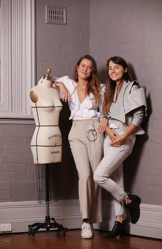 TAFE design graduates Jessica Kite and Zsofia Matrai will witness their creations take to the stage at Australian Fashion Week. Picture: Sam Ruttyn