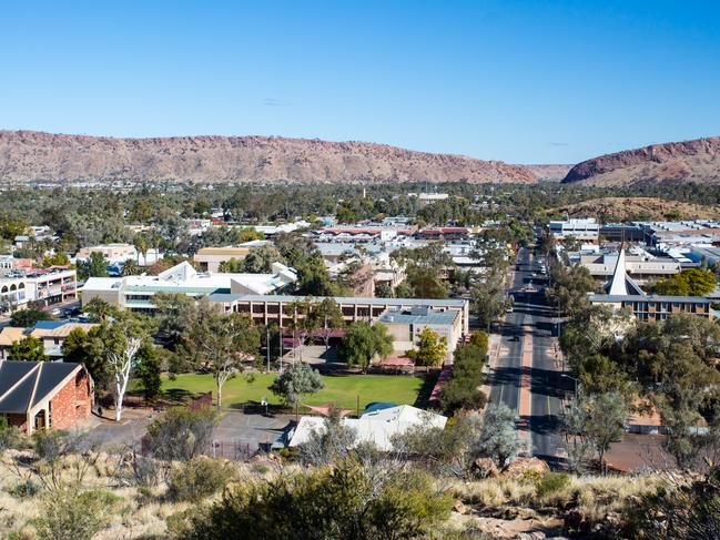 A view of Alice Springs from Anzac Hill.