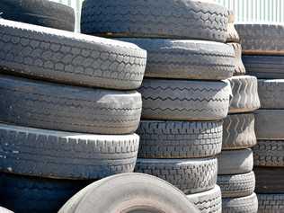 File photo of stacked tyres. Picture: Lou O'Brien