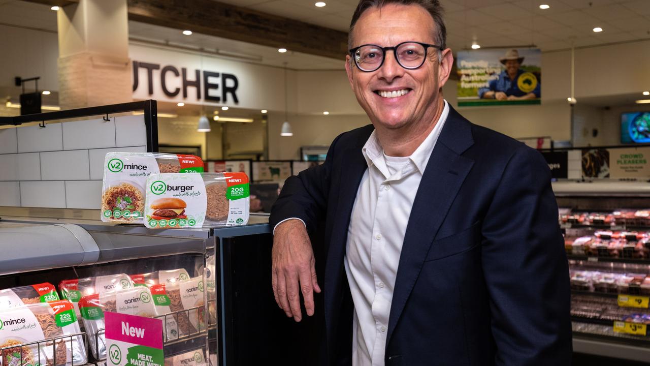 The v2mince and v2 burger range will be in Woolworths stores around the country from today.