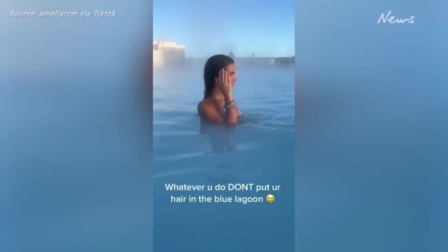 TikTok video warns of hair being dipped in salt water lagoon