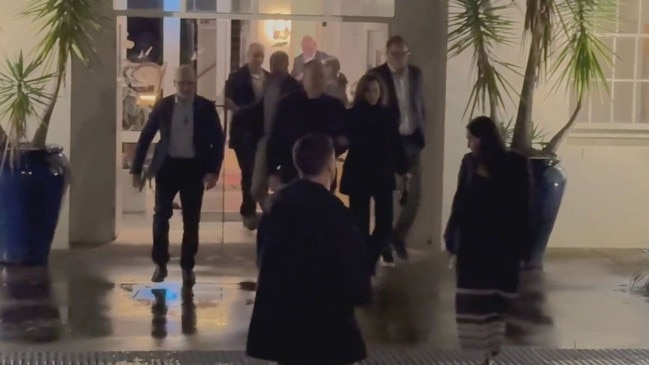 Former US Vice President Kamala Harris was spotted having dinner in Sydney Friday night. Picture: Nine