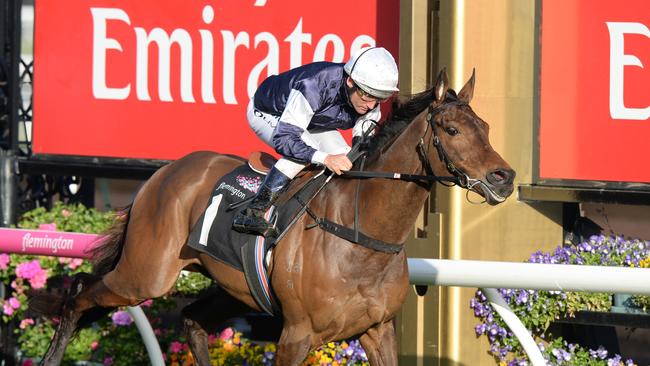 Almandin was impressive winning the JRA Trophy at Flemington. Picture: AAP