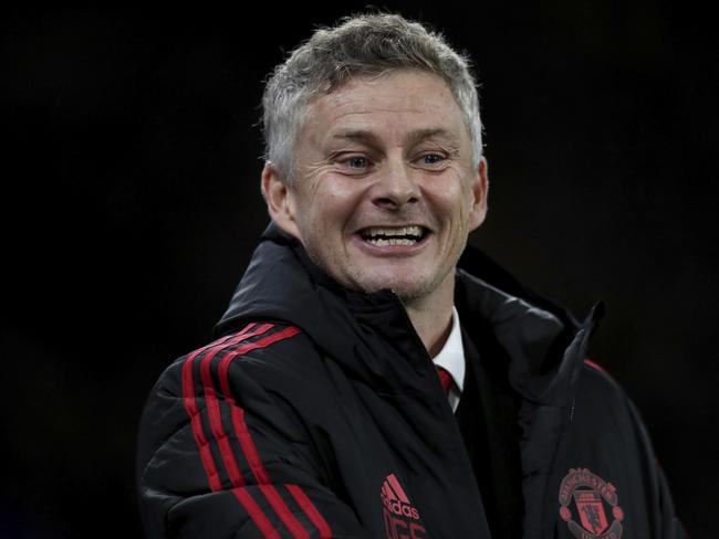 Manchester United manager Ole Gunnar Solskjaer reacts during the English Premier League match between Cardiff City and Manchester United. Picture: AP Photo