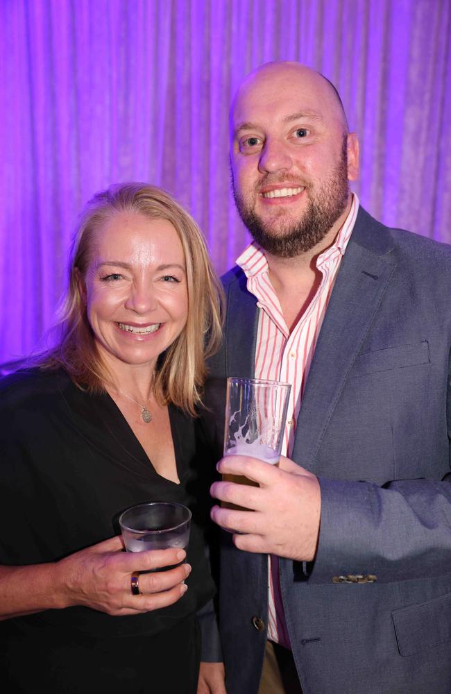 Belinda Partridge and Michael Jolley at the 2024 Gold Coast Marathon welcome function at Crowne Plaza Surfers Paradise for Gold Coast at Large. Picture, Portia Large.