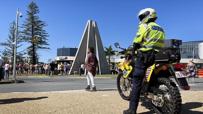 "Freedom" protesters gather at the Queensland border to protest border restrictions on August 22, 2021. Picture: Scott Powick