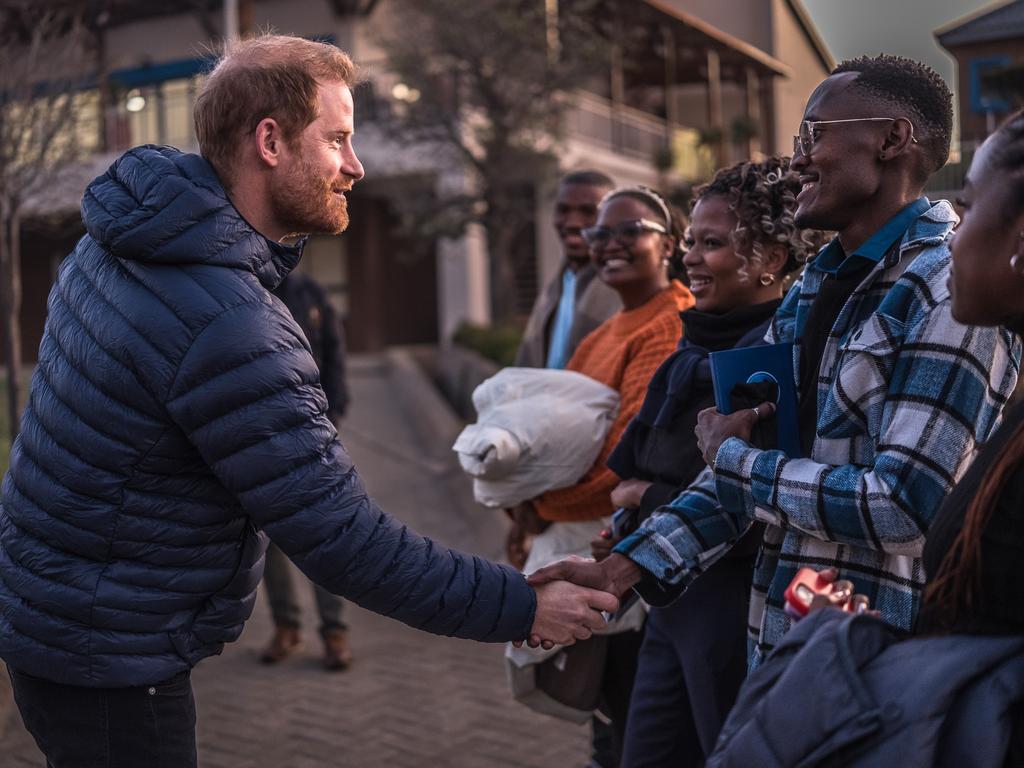 Prince Harry, Duke of Sussex meets Let Youth Lead advocates from Botswana, and a celebration of Basatho culture, on October 1, 2024 in Maseru, Lesotho. Picture: Brian Otieno/Getty Images for Sentebale