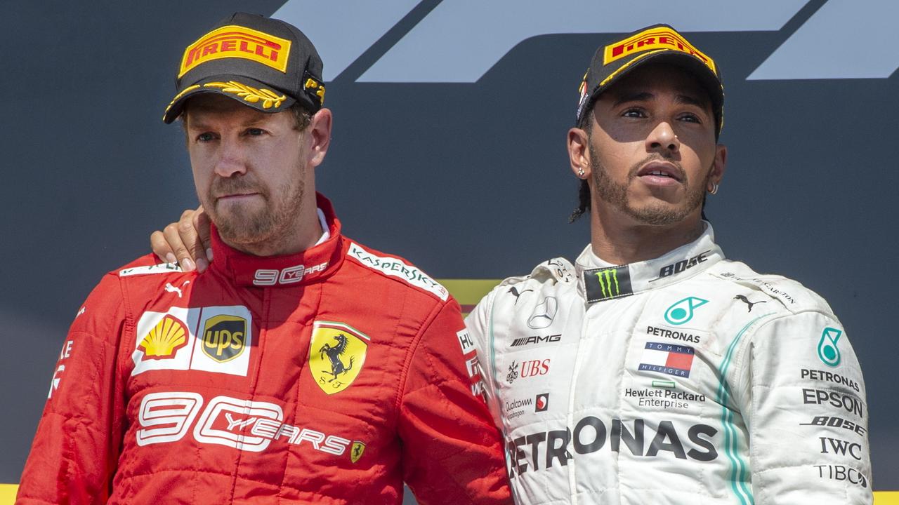 Lewis Hamilton picked up his fifth win from seven races this season after Sebastian Vettel’s penalty.