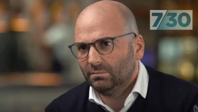 George Calombaris gives his apology for underpaying staff. Picture: ABC/7.30