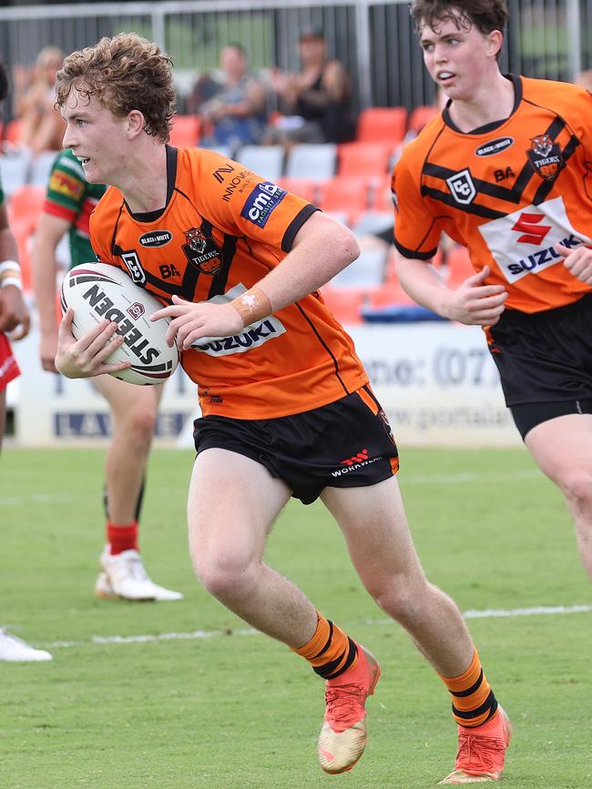 Tigers 7. Elijah BREEN, Cyril Connell Challenge Tigers vs WM Seagulls, Totally Workwear Stadium, Brisbane. Picture: Liam Kidston.