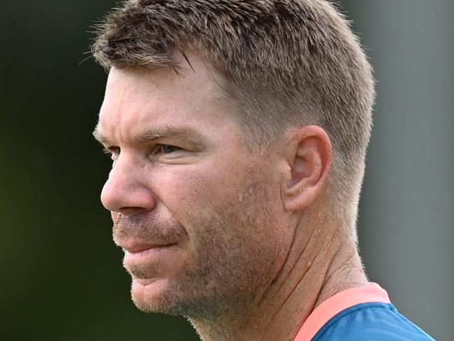 ANTIGUA, ANTIGUA AND BARBUDA - JUNE 18: David Warner of Australia during a net session as part of the ICC Men's T20 Cricket World Cup West Indies & USA 2024 at Coolidge Cricket Ground on June 18, 2024 in Antigua, Antigua and Barbuda. (Photo by Gareth Copley/Getty Images)