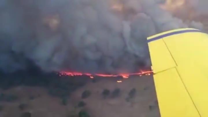 Out-of-control fire burns in Central West