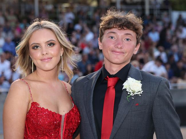 Ashley Heath and Ben King at the Southport State High School Formal at SeaWorld. Picture, Portia Large.