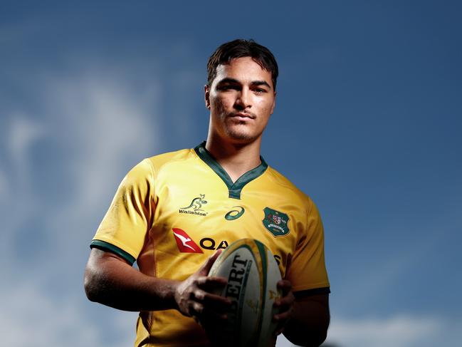 Exciting youngster Jordan Petaia is poised to become Australia’s youngest World Cup player. Picture: Chris Hyde/Getty Images