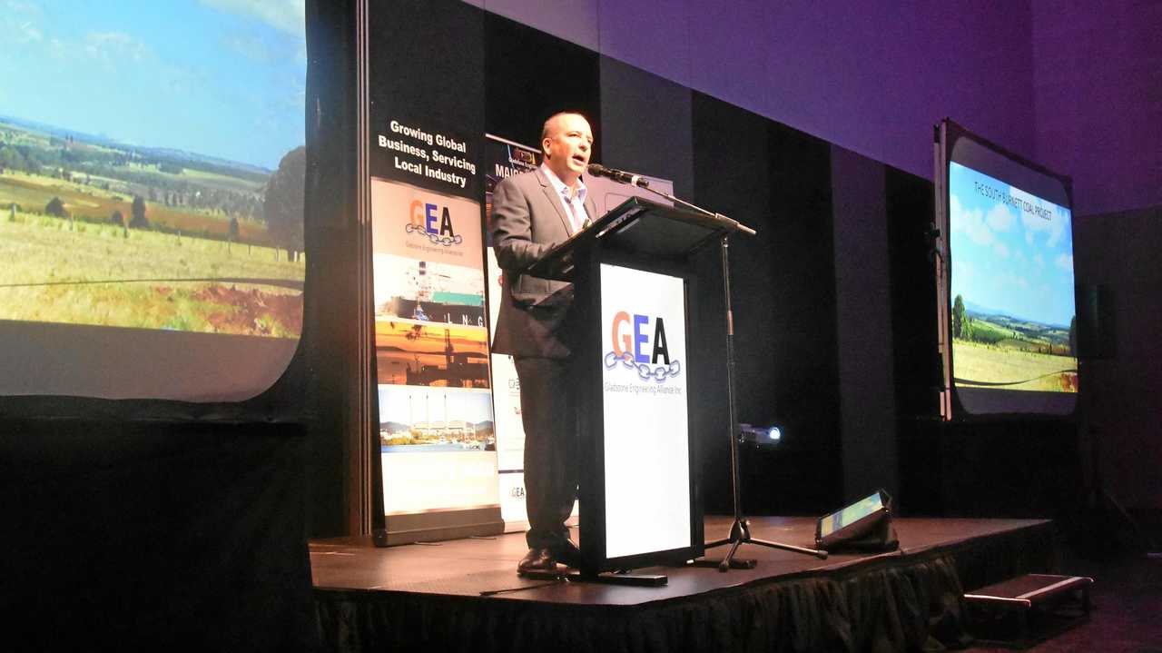 POTENTIAL ADVANCEMENT: Moreton Resources former CEO Jason Elks spoke about the South Burnett Coal Project at the Gladstone Engineering Alliance's Major Industry Conference last year. Picture: Tegan Annett