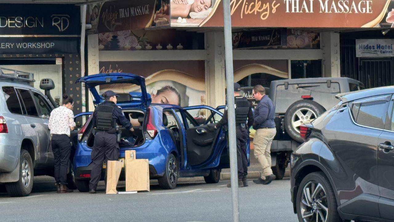 Three alleged offenders have been arrested in the Cairns CBD in dramatic fashion in front of a full house at the Crown Hotel. Picture: Supplied