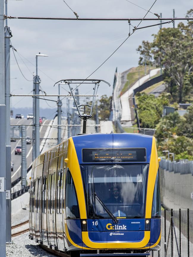 Light rail on the Gold Coast. Picture: Jerad Williams