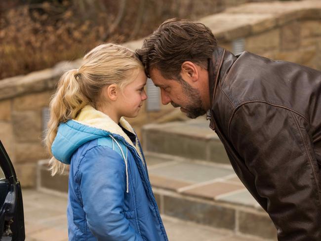 A scene from Fathers and Daughters starring Russell Crowe now showing on Foxtel Now.