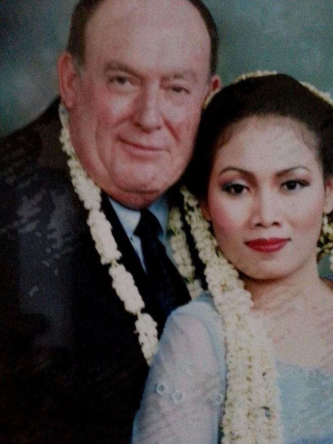 Novy Chardon on her wedding day with husband John Chardon.