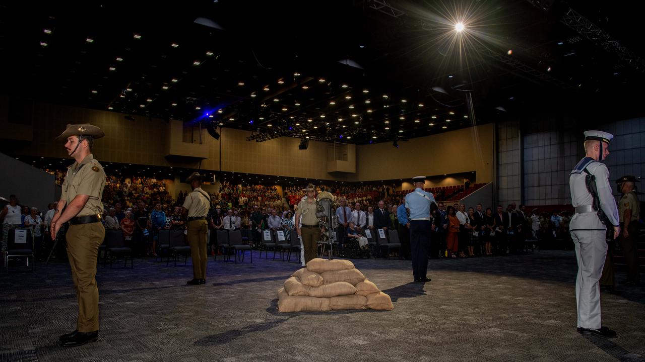 The Top End community gathered at the Darwin Convention Centre to commemorate the Bombing of Darwin. Picture: Pema Tamang Pakhrin