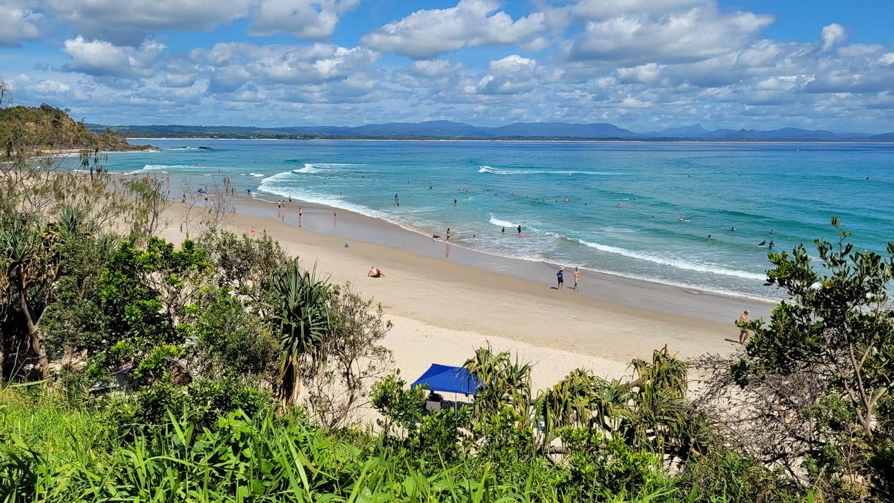 Byron Bay’s iconic Wategos Beach. Picture: Mark Goldstein