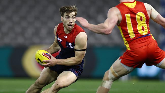 Viney captained Melbourne from 2017-19. Picture: Michael Klein