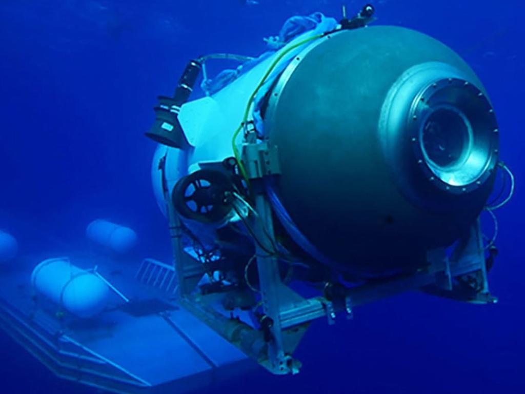 All communication was lost during a descent to the Titanic, which sits at a depth of crushing pressure more than four kilometres below the surface. Picture: OceanGate Expeditions/AFP