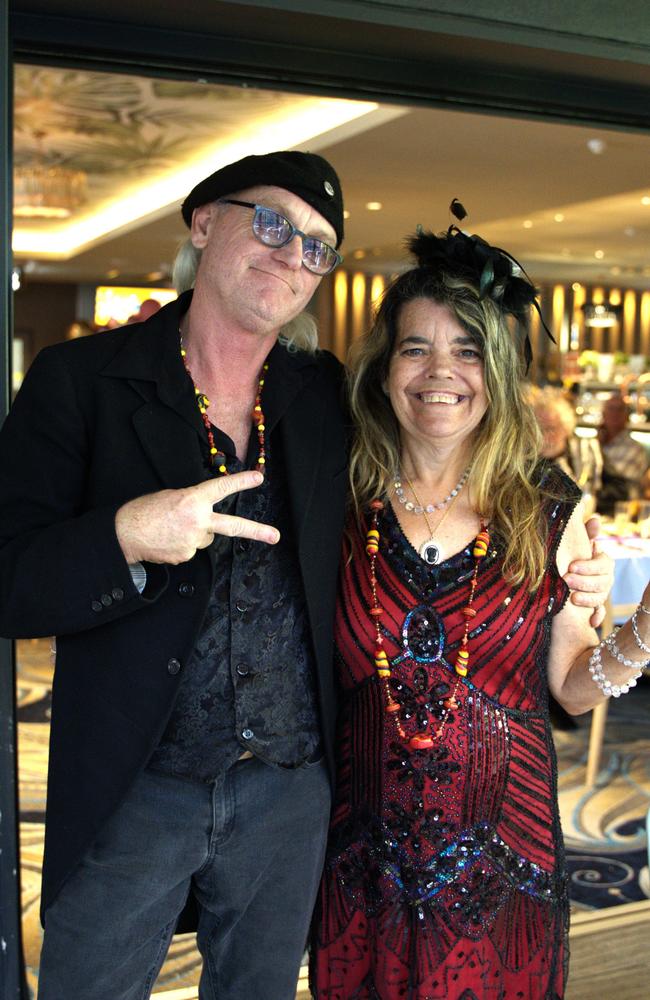 Troy Dwyer and partner at the Gympie RSL during the Melbourne Cup Races on November 7, 2023.