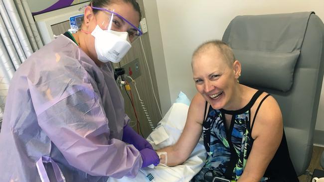 Tiana Fry's last day of chemotherapy on November 20, 2019. Contributed
