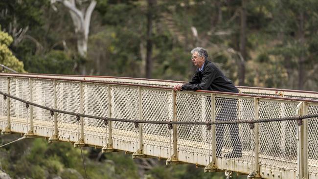 Steve Biddulph at Cataract Gorge, Launceston. Picture: Rob Burnett