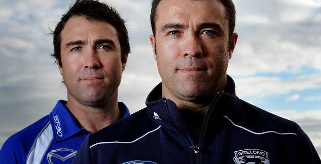 03/05/2011 SPORT: Geelong coach Chris and Kangaroos coach Brad Scott will face each other for the first time this weekend