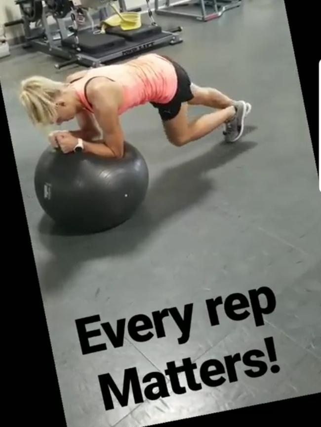 An Instagram post of Phillips during her rehabilitation.