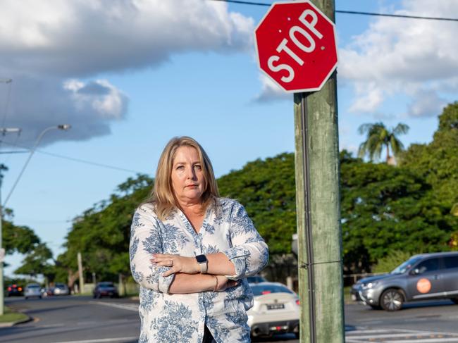 Member for Inala Margie Nightingale has called upon Lord Mayor Adrian Schrinner to upgrade a dangerous intersection at Inala. Picture: Archer Skinner.