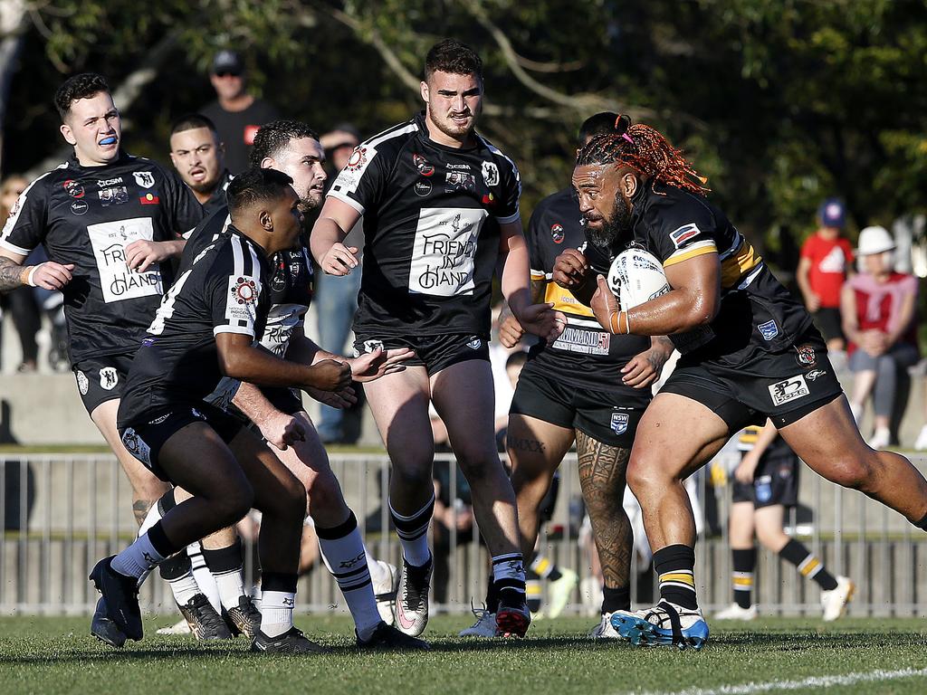 Matraville's Sione Tovo. Picture: John Appleyard