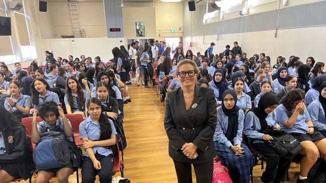 ACT Supreme Court Judge Chrissa Loukas-Karlsson addressed the legal studies classes at her former school, Liverpool Girls’ High.