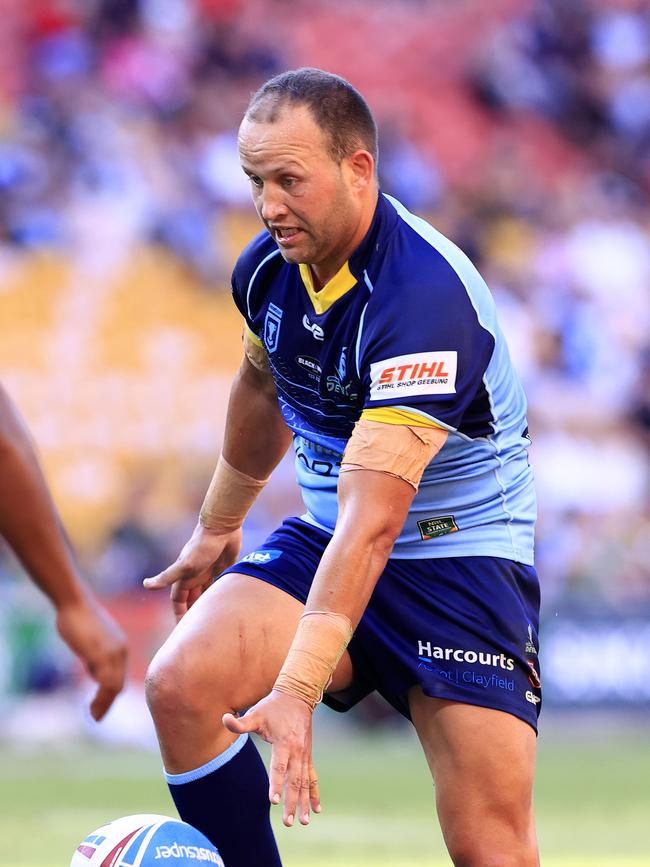 Tyrone Roberts in action during the Intrust Super Cup final between the Norths Devils and the Burleigh Bears at Suncorp Stadium. Pics Adam Head
