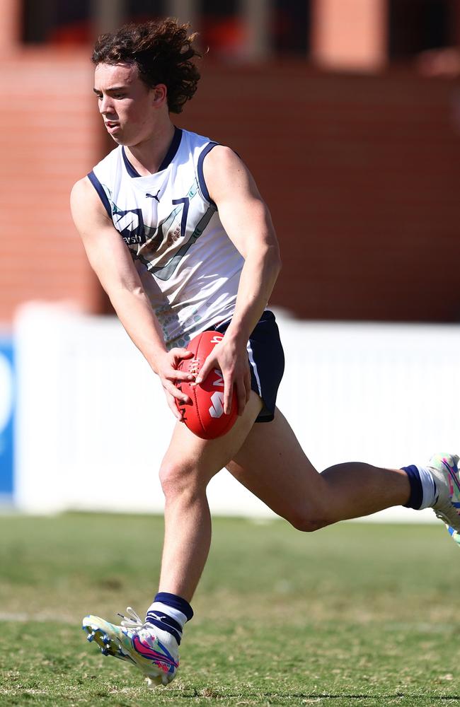 Ollie Hannaford was the best for the Rebels. Picture: Chris Hyde/AFL Photos/via Getty Images