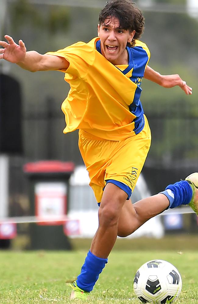 GPS first XI soccer, Brisbane SHS v Toowoomba Grammar. Saturday April 29, 2023. Picture, John Gass