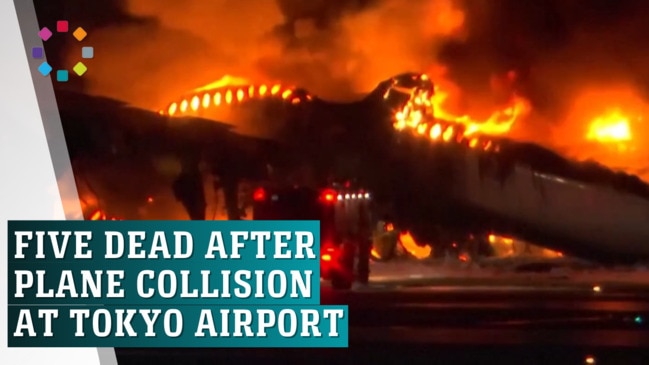 Five dead after passenger plane explodes into flames at Tokyo airport