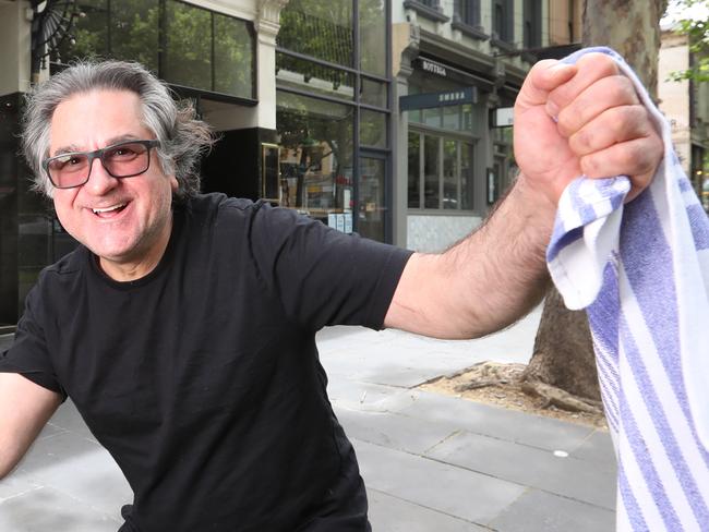 Guy Grossi outside his restaurant Grossi Florentino in Melbourne. The chef is among many others to adapt Italian cooking to Australia’s produce. Picture: Alex Coppel.