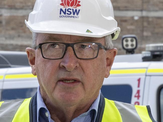 SYDNEY, AUSTRALIA - NewsWire photos OCTOBER 31, 2021: Premier Dominic Perrottet and Minister for Health and Medical Research Brad Hazzard announce the start of construction on a new ambulance superstation for Central Sydney at Forest Lodge in Sydney. Picture: NCA NewsWire / Dylan Coker