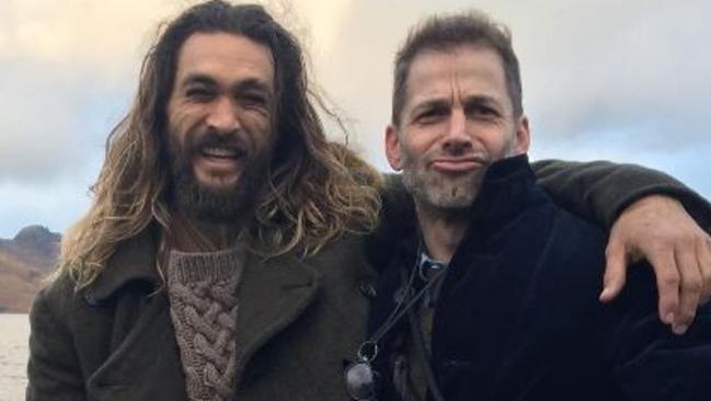 Aquaman star Jason Momoa with Justice League director Zack Snyder. Photo: Instagram