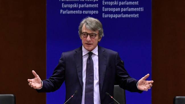 President of European Parliament David Sassoli. Picture; AFP.