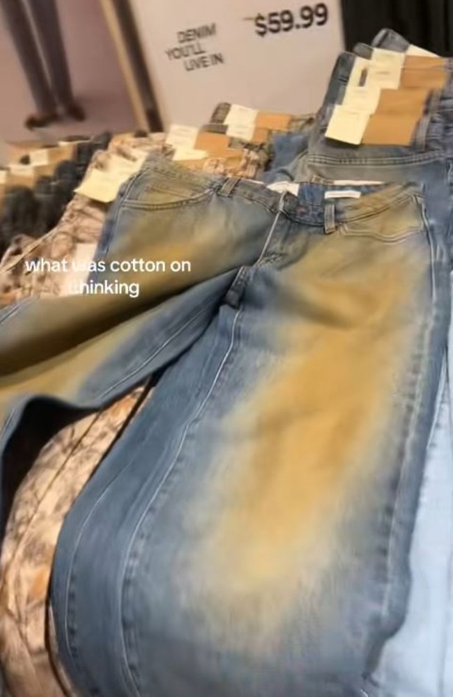 Fans are in hysterics over these Cotton On jeans. Picture: TikTok/@adelesspammo
