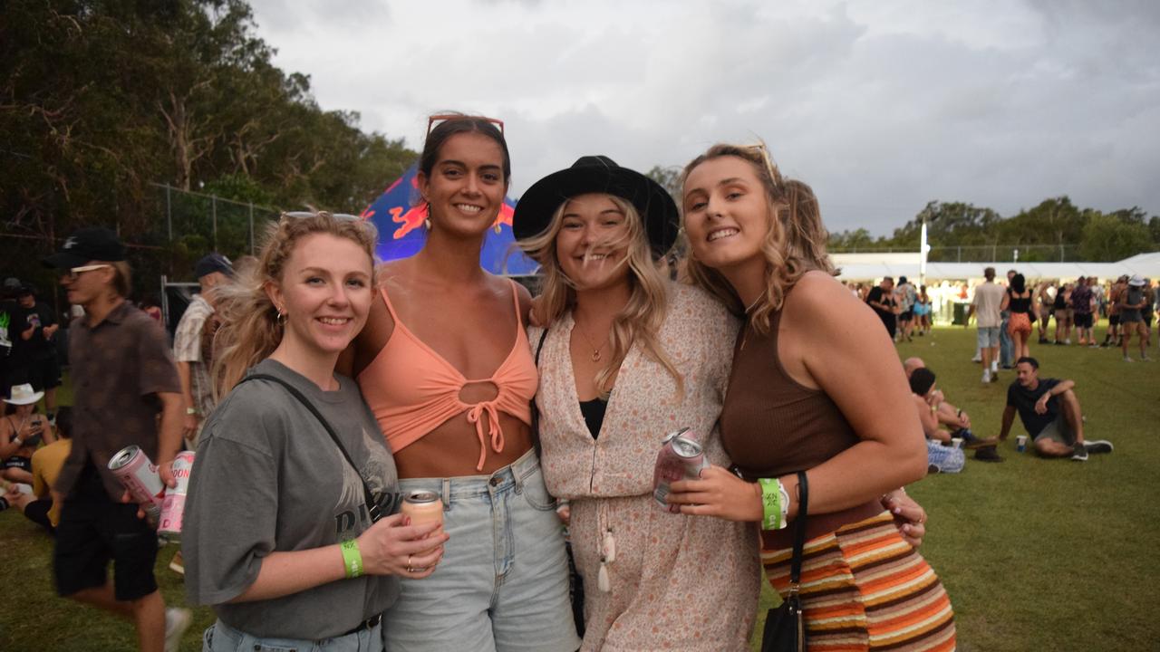 Festival-goers at The Jynx House Amplified music festival in Coolum